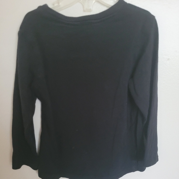 H&M Ramones Black White Band Logo Long Sleeve Tee Size 5 Youth - Picture 2 of 4